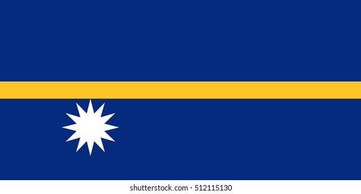 Official vector flag of Nauru . 