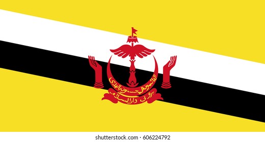 Official vector flag of Negara Brunei Darussalam .