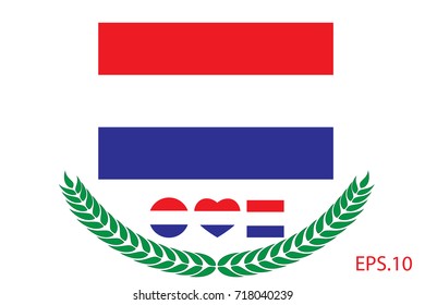 Official vector flag of Netherlands. Eps.10 