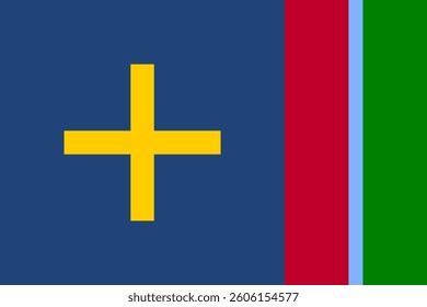 Official vector flag of Nibley, Utah, USA. High-quality digital design featuring the city emblem in blue, green, and white. Ideal for graphics, presentations, and civic projects