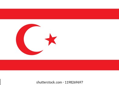 Official vector flag of Northern Cyprus. Eps.10 