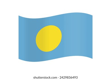 Bandera vectorial oficial de Palaos