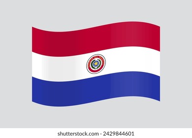 Official vector flag of paraguay