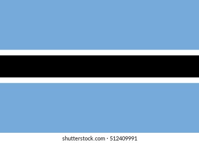 Official vector flag of Republic of Botswana .