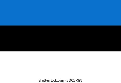 Official vector flag of Republic of Estonia .