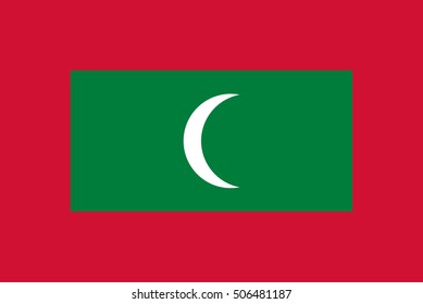 Official vector flag of Republic of Maldives . 