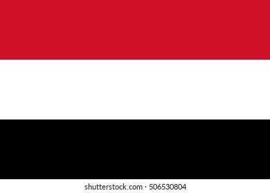 Official vector flag of Republic of Yemen . 