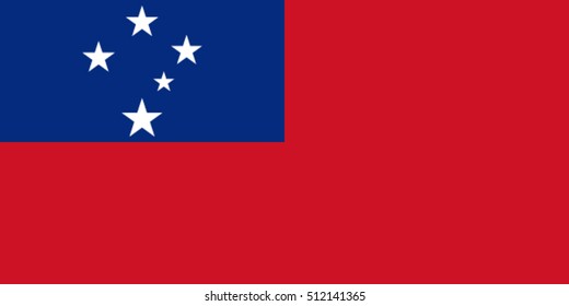 Official vector flag of Samoa . 