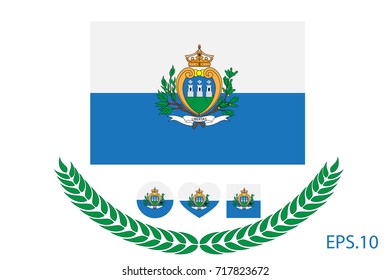 Official vector flag of San Marino. Eps.10    