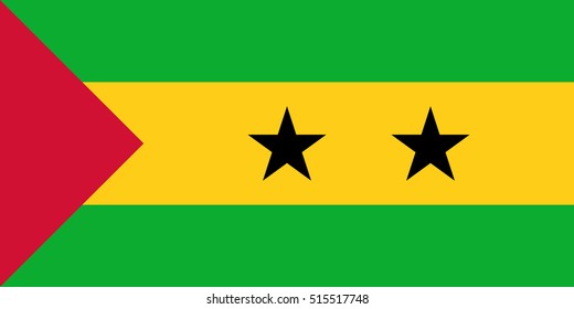 Official vector flag of Sao Tome and Principe . 