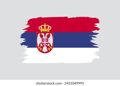 Bandera vectorial oficial de Serbia