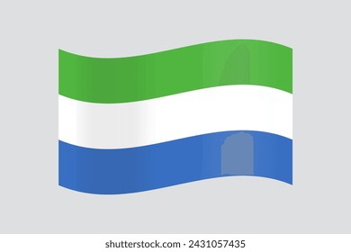 Official vector flag of Sierra Leone