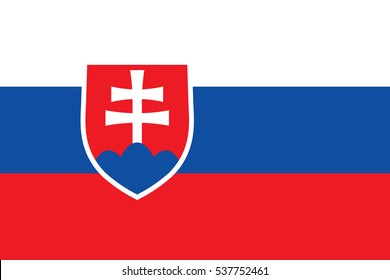 Official vector flag of Slovak Republic .