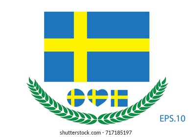 Official vector flag of Sweden. Eps.10   
