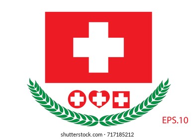 Official vector flag of Switzerland. Eps.10   