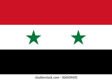 Official vector flag of Syria . Syrian Arab Republic .