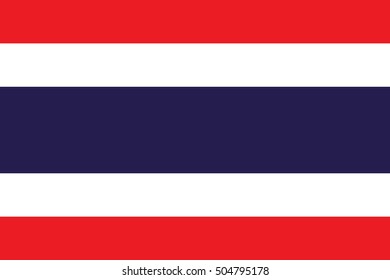 Official vector flag of Thailand .