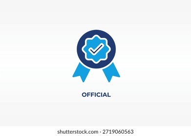 Ilustración oficial del Vector, del icono o del símbolo del logotipo aislado