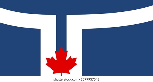 Official vector illustration of the Toronto city flag in Canada. Ideal for cultural, historical, and modern projects, showcasing the city's unique identity and architectural prominence