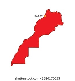 Official vector map of the Kingdom of Morocco
