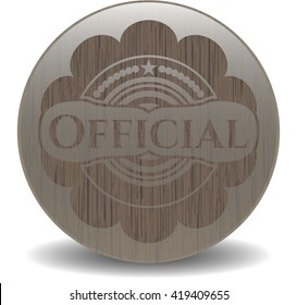 Official wooden emblem. Vintage.