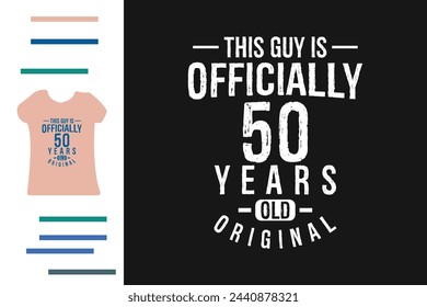 Oficialmente 50 años de edad diseño de la camiseta