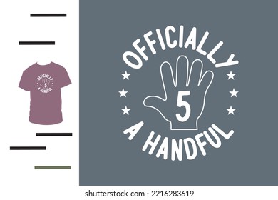 Officially handful t shirt design