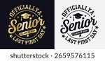 Officially a Senior Class of 2026 Design with Playful Typography and School Theme Elements