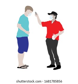 Officials is checking customer conditions to prevent epidemics covid virus 19