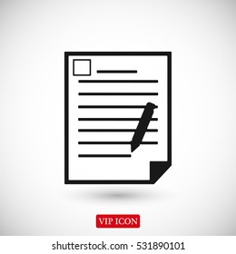 offise document icon, vector best flat icon, EPS