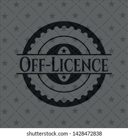 Off-Licence black emblem. Vintage. Vector Illustration. Detailed.