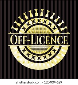 Off-Licence gold badge or emblem