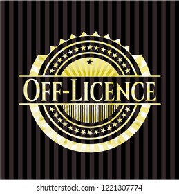 Off-Licence gold badge or emblem