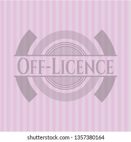 Off-Licence retro pink emblem