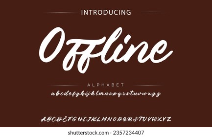 Offline Best Alphabet Painting Paint Brush Beauty Script Logotype Font lettering handwritten