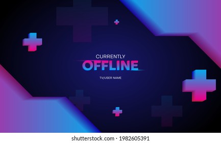 Offline Gaming Banner Background Pink Blue Stock Vector (Royalty Free ...