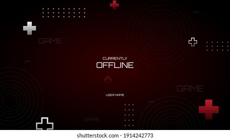 Offline-Gaming-Banner-Hintergrund mit roter Farbe