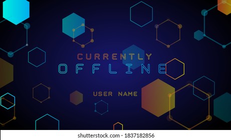OFFLINE GAMING BANNER.HEXAGON BACKGROUND with random opacity