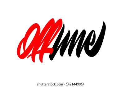 Offline handwritten vector lettering design. Vector calligraphy illustration isolated. Typography for banners, badges, postcard, t-shirt, prints, posters.
