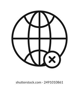 offline icon Black line art vector logo