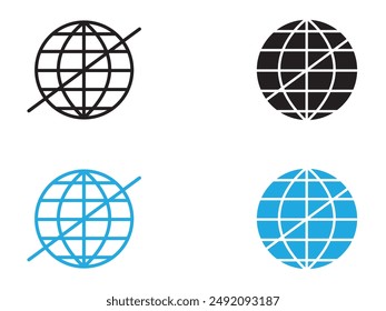 offline icon black and white vector outline sign