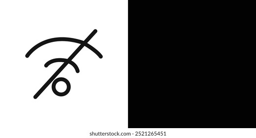 icono sin conexión Ilustración de línea plana