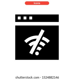 offline icon isolated sign symbol vector illustration - high quality black style vector icons
