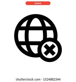 offline icon isolated sign symbol vector illustration - high quality black style vector icons
