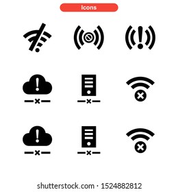 Offline Icon Isolated Sign Symbol Vector Illustration - Collection Of High Quality Black Style Vector Icons
