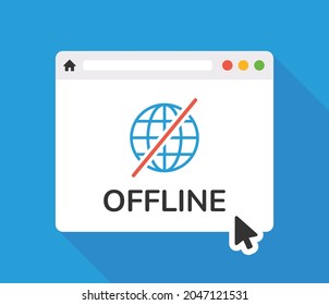 Offline icon. No internet access icon vector illustration.