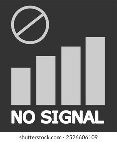 Offline internet icon. Illustration of no signal, internet connection, web symbol. Flat style vector.