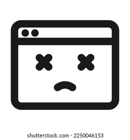 Offline internet line icon. Lost connection vector illustration
