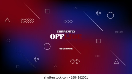 offline live streaming banner with abstract blurred background