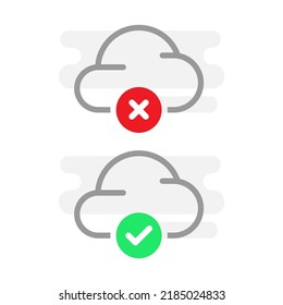 ilustración de concepto de conexión a internet sin conexión y en línea de diseño plano eps10. elemento gráfico moderno para página de inicio, estado vacío ui, infografía, icono